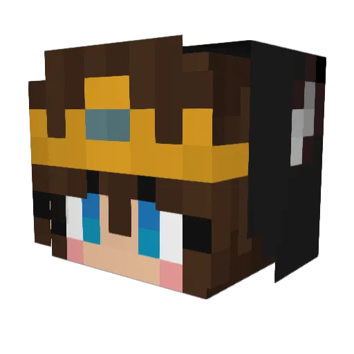 pringamesyt Minecraft avatar head, 3D render