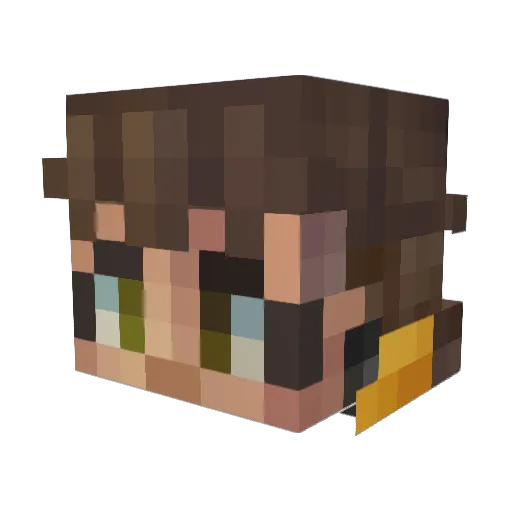 pringelusfring Minecraft avatar head, 3D render
