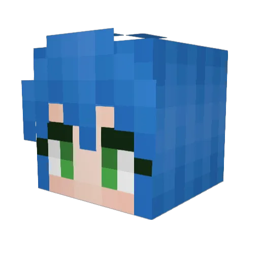 prinj3ss Minecraft avatar head, 3D render