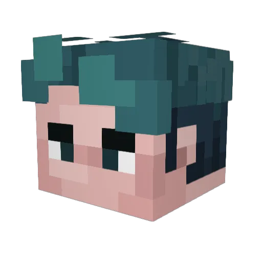 prinncce Minecraft avatar head, 3D render