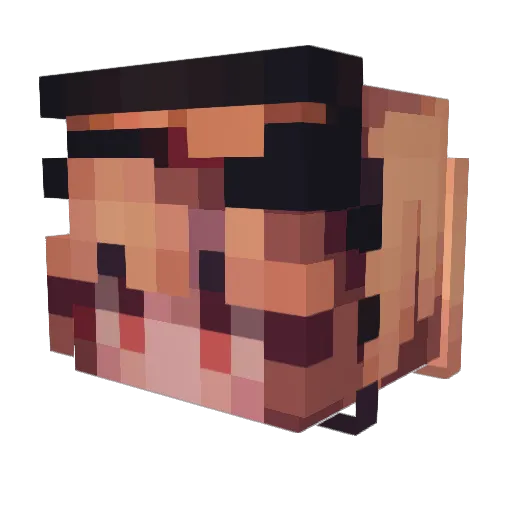 prins3 Minecraft avatar head, 3D render