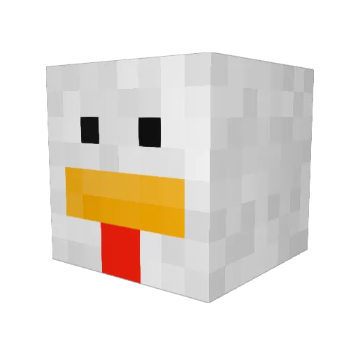 printf_darky Minecraft avatar head, 3D render