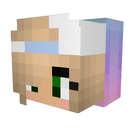 prinzessinpia Minecraft avatar head, 3D render