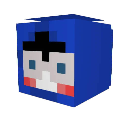 prinzunderground Minecraft avatar head, 3D render