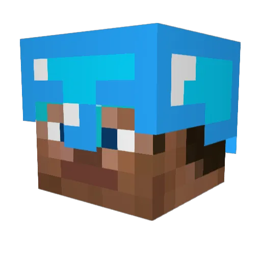 prioking44 Minecraft avatar head, 3D render