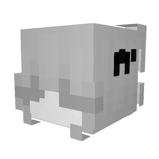 priorKF Minecraft avatar head, 3D render