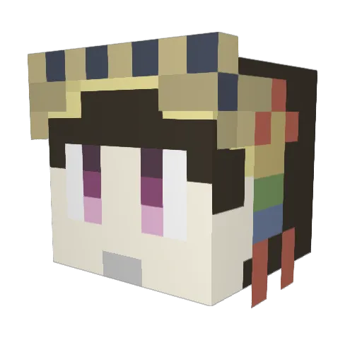 prism_sunshine Minecraft avatar head, 3D render