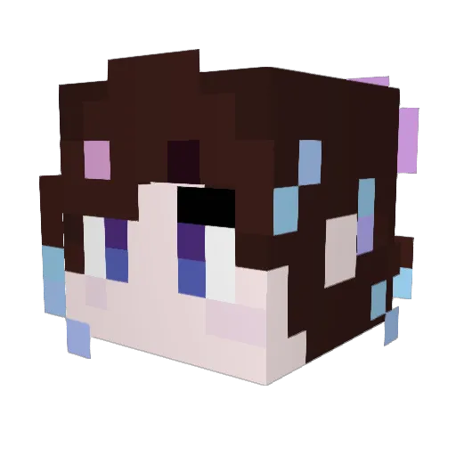 prismaluna Minecraft avatar head, 3D render