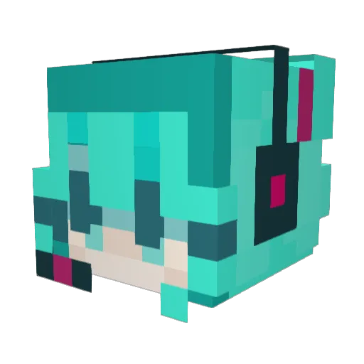 prismaticarctic Minecraft avatar head, 3D render