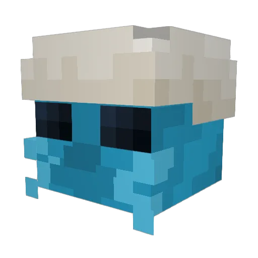 prismatiic Minecraft avatar head, 3D render