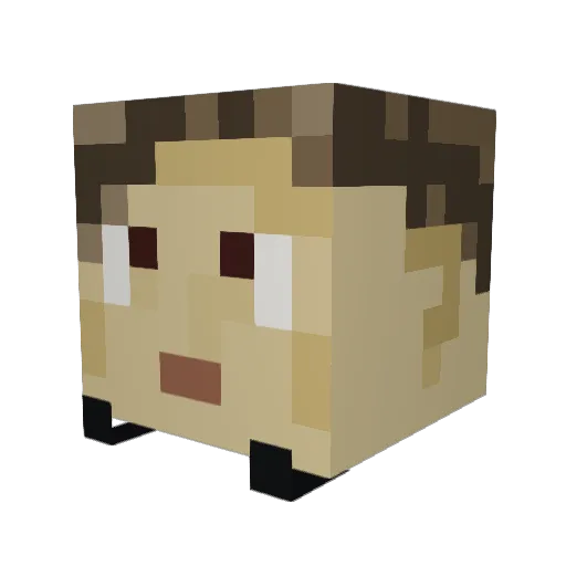 prismoflife Minecraft avatar head, 3D render