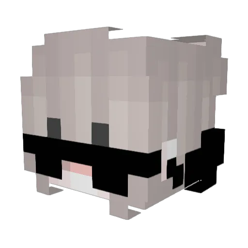 prisoki Minecraft avatar head, 3D render