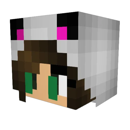 prissynfay Minecraft avatar head, 3D render