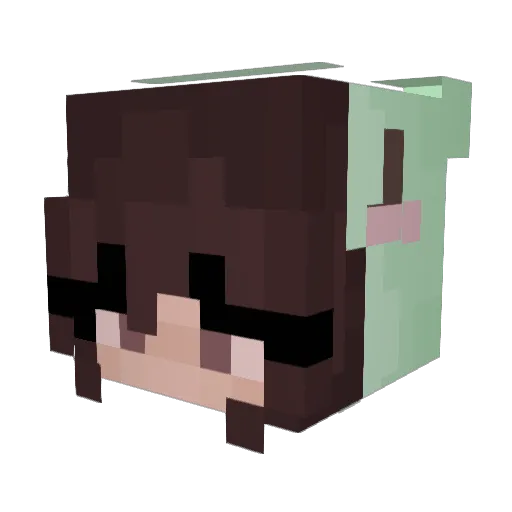 prita Minecraft avatar head, 3D render