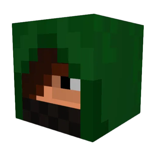pritchard58 Minecraft avatar head, 3D render