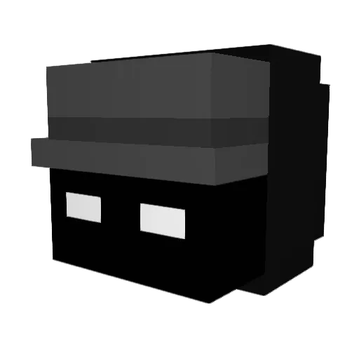 private1 Minecraft avatar head, 3D render