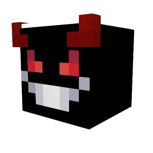 privatew Minecraft avatar head, 3D render