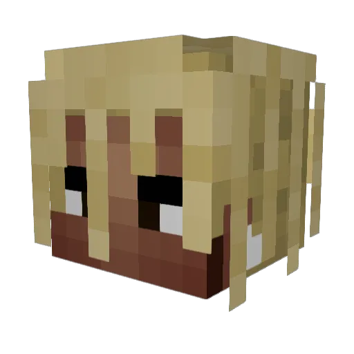 privatrz Minecraft avatar head, 3D render