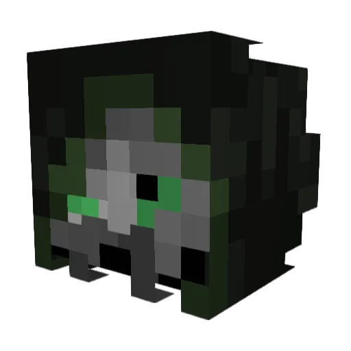privideny Minecraft avatar head, 3D render