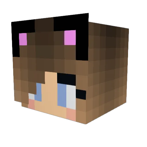 priya19 Minecraft avatar head, 3D render
