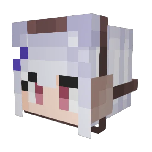 prkuz Minecraft avatar head, 3D render
