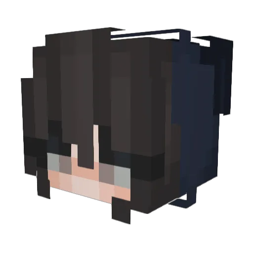 prncess Minecraft avatar head, 3D render