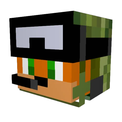 pro1349 Minecraft avatar head, 3D render