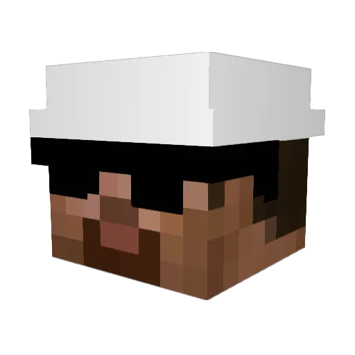 proMCV1 Minecraft avatar head, 3D render