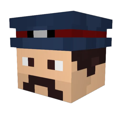 pro_gowPL Minecraft avatar head, 3D render
