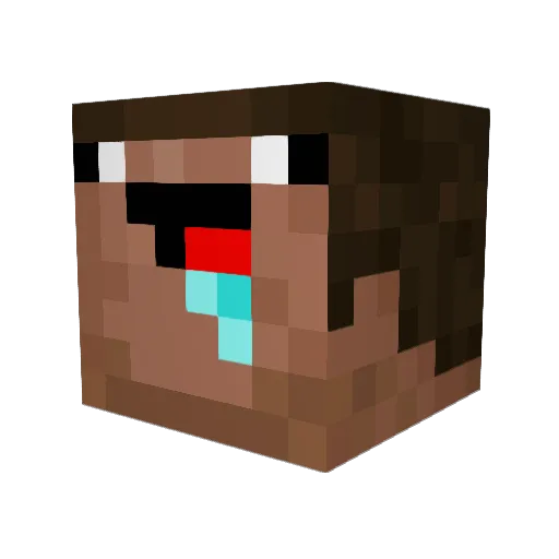 pro_la_double Minecraft avatar head, 3D render
