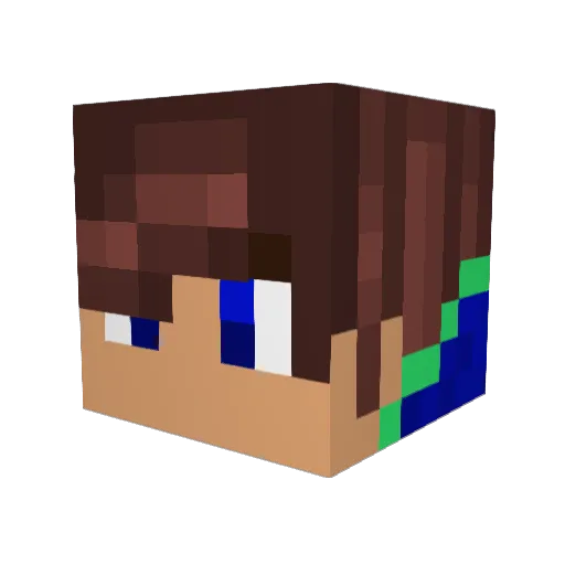 probablyPRB Minecraft avatar head, 3D render