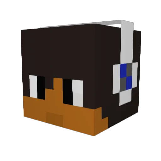 probas Minecraft avatar head, 3D render