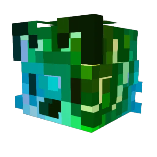 problue28 Minecraft avatar head, 3D render