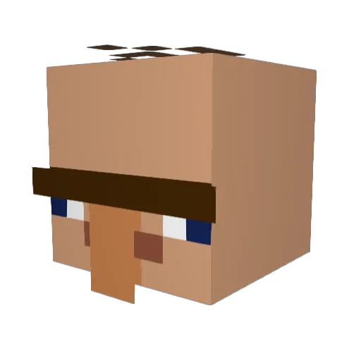 prodbyHEINRICH Minecraft avatar head, 3D render