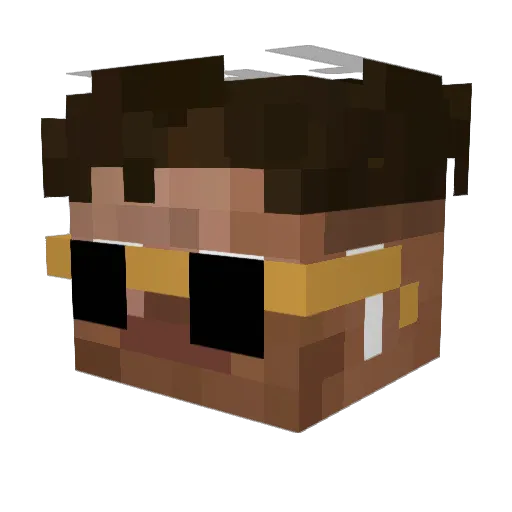 prodchay Minecraft avatar head, 3D render