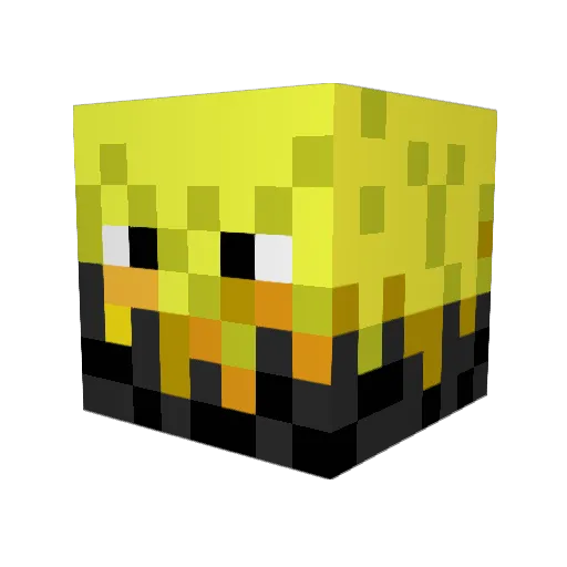 produc3 Minecraft avatar head, 3D render