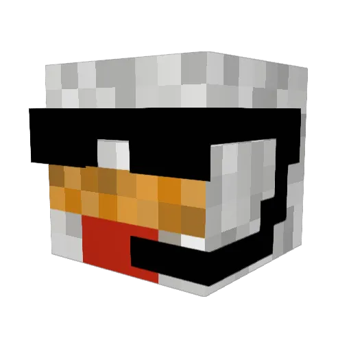 profeserpork Minecraft avatar head, 3D render
