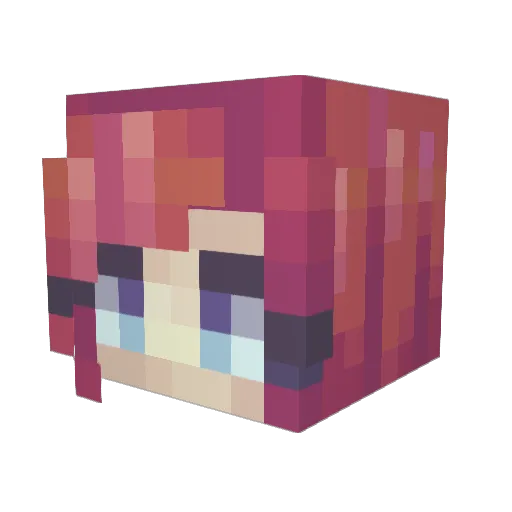 professionaluwu Minecraft avatar head, 3D render