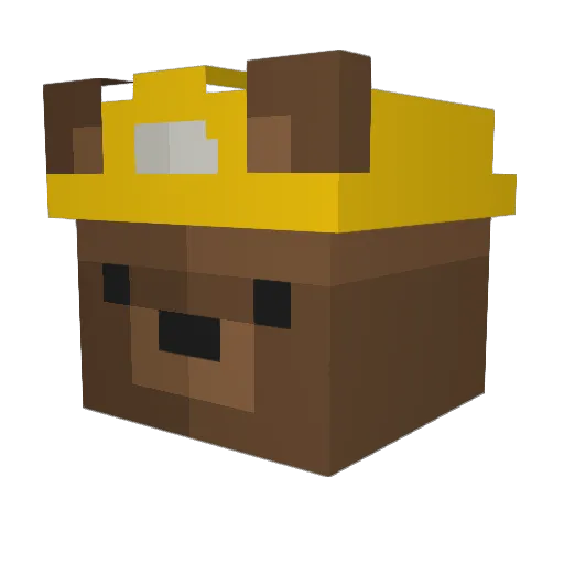 professionn Minecraft avatar head, 3D render