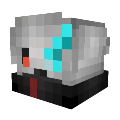 professor_seuss Minecraft avatar head, 3D render