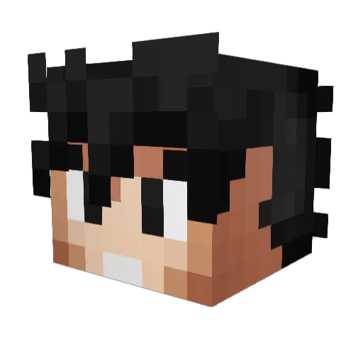 profilebdf Minecraft avatar head, 3D render