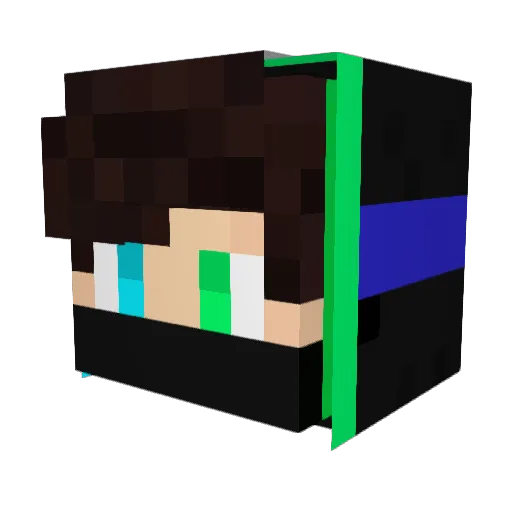 profire08 Minecraft avatar head, 3D render