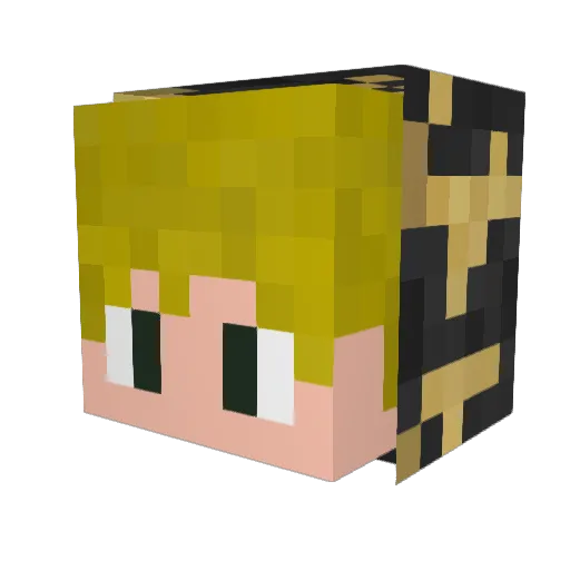 progamerIKG Minecraft avatar head, 3D render