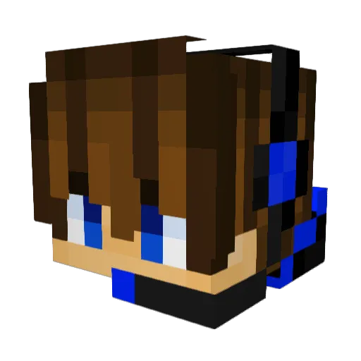 progamery_ Minecraft avatar head, 3D render