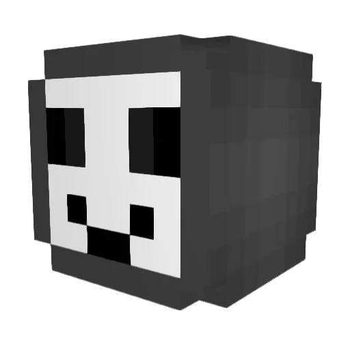 progromatika Minecraft avatar head, 3D render