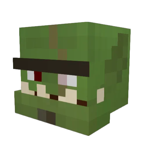 projo2002 Minecraft avatar head, 3D render