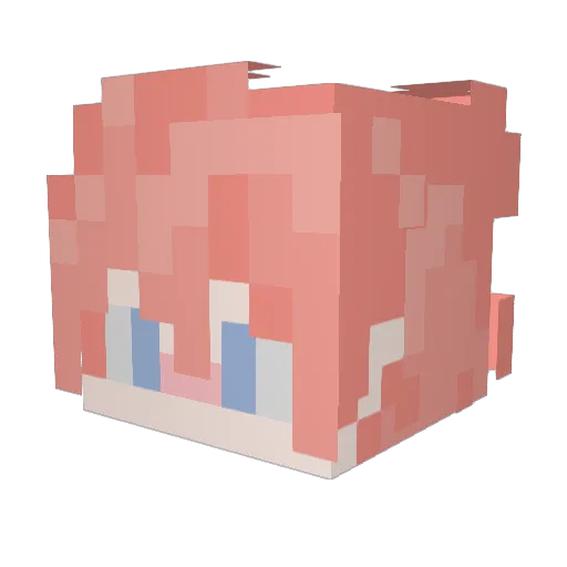 prokte Minecraft avatar head, 3D render