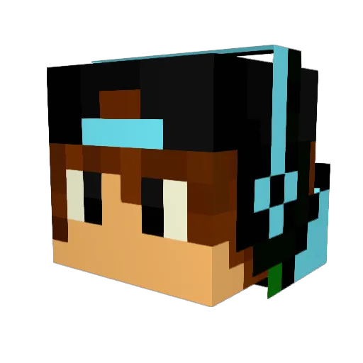 prolate_pvp Minecraft avatar head, 3D render