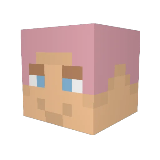 proles Minecraft avatar head, 3D render