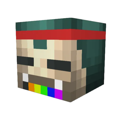 prolez Minecraft avatar head, 3D render